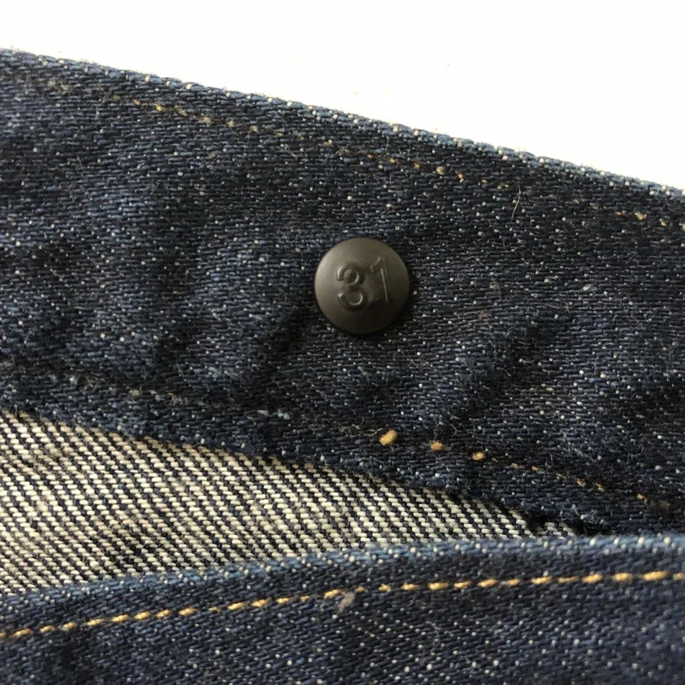 BLKSMTH Jeans Mens 31x34 Blue Selvage Regular Roger Straight Leg Cone Denim USA